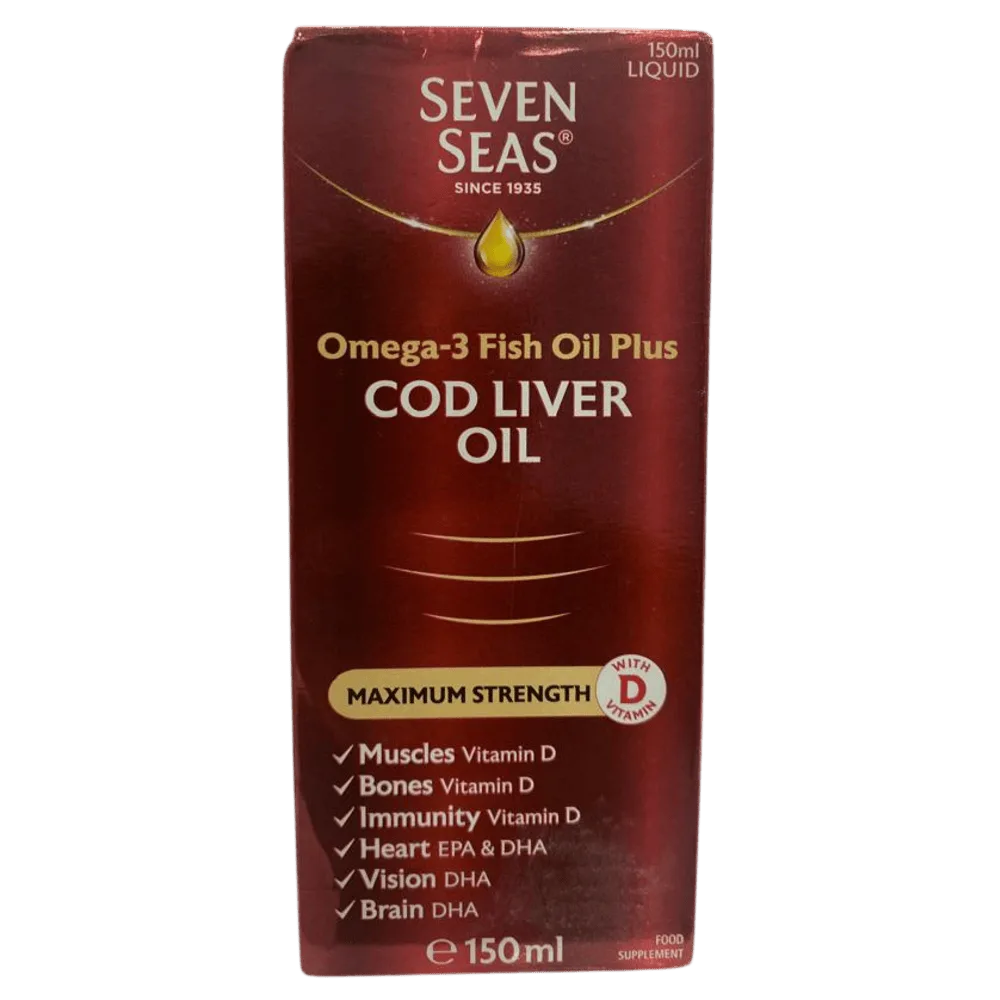 Seven Seas Omega 3 Fish Oil plus Cod Liver Oil Maximum Strength 150ml Syrup